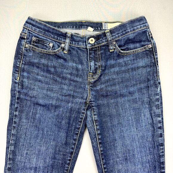 2007 Gap Women's Stretch Blue Dark Wash Bootcut Jeans Size 4A 28x27 - Picture 2 of 16